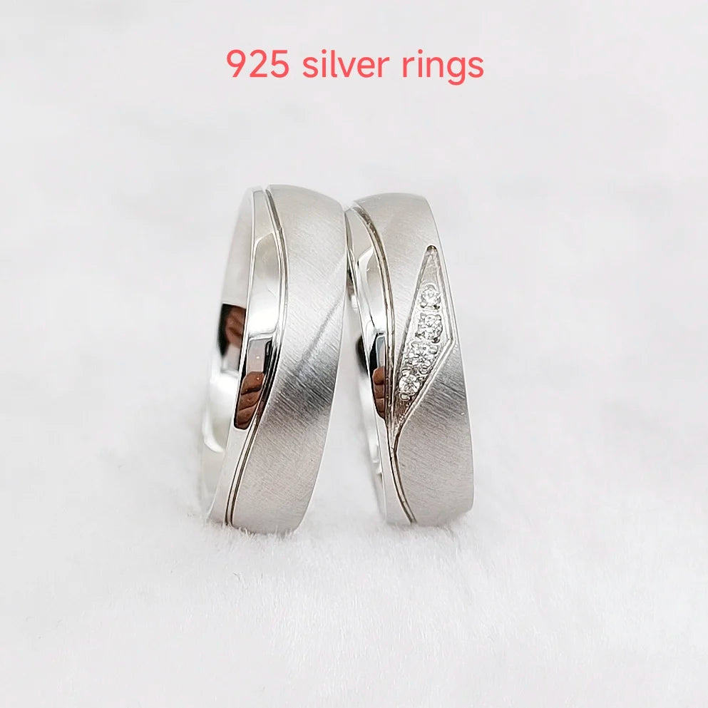 High Quality Western Italian Korean 18k Gold Plated Stainless Steel Jewelry Wedding Rings Couple Sets For Men And Women