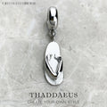 Fashion Classic Flip-flop Charm Lucky 925 Sterling Silver Pure Pendant Women Men's Jewelry Gifts